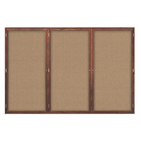 United Visual Products Open Faced Traditional Rounded Corkboard UV639ARC-BRONZE-FORBO
